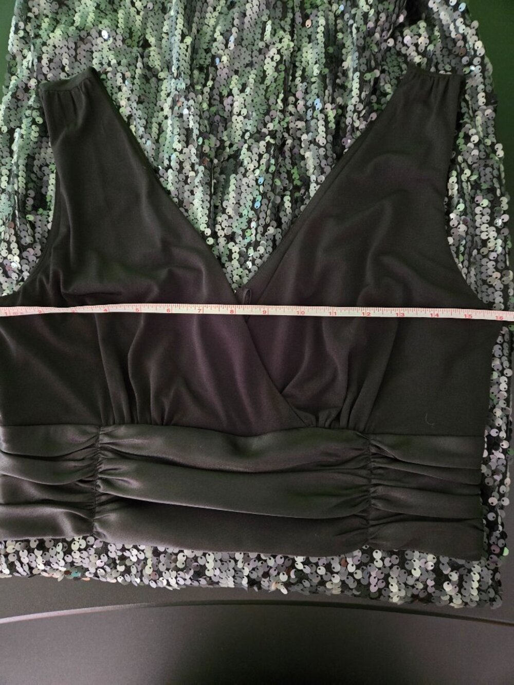 Dressbarn Black Sequin Dress Size 8 Sleeveless Glam Party Evening Holiday Formal - Picture 10 of 11
